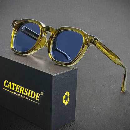 Retro Punk Men Sunglasses Small Frame Square Personalized Design Sun Glasses Women Travel Party Business Festival Gift