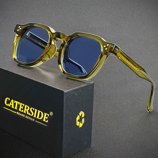 Retro Punk Men Sunglasses Small Frame Square Personalized Design Sun Glasses Women Travel Party Business Festival Gift