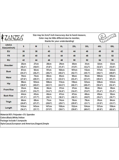 ZANZEA Casual 2023 Summer Playsuit Wide Leg Pant Women Long Rompers Sleeveless Waisted Overalls Office Lady Elegant Jumpsuits