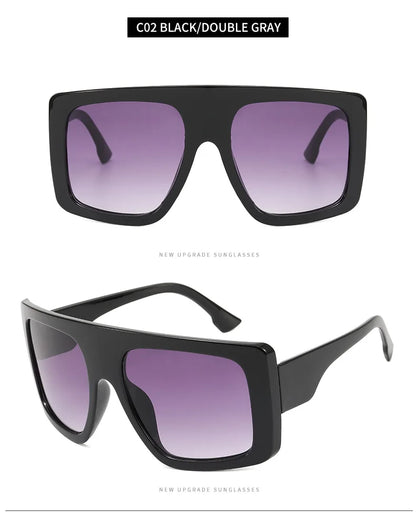 New Large Frame Square Sunglasses Women's Brand Designer Fashion Sun Glasses Women Jelly Color Trend Eyewear UV400 Oculos De Sol