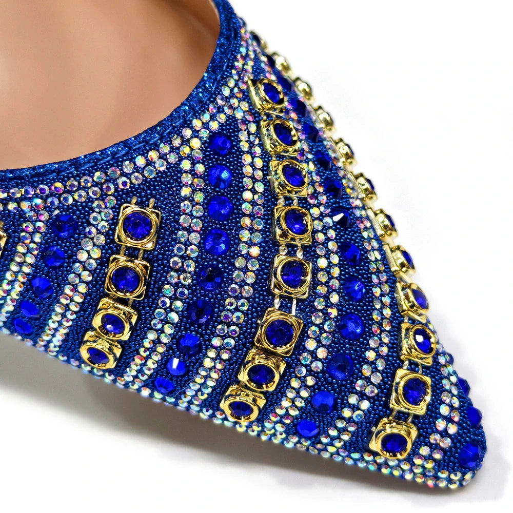 Venus Chan2025 Elegant Multicolor Color Women's  Heels and Rhinestone Handbag Set - Italian Design for Weddings and Parties