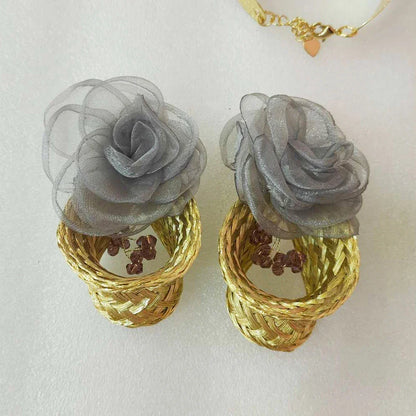 New Fashion Trendy Women Jewelry Set Brazilian Heavy Earrings Necklace Weaving Buds African Wedding Bridal New Style Wife Gift