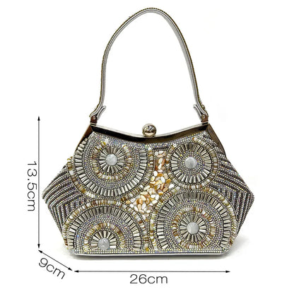 Spot Goods Elegant Streamlined Pointed Toe Women's Shoes Matching Flower Basket Handbag Party Women's Shoes And Bag Set