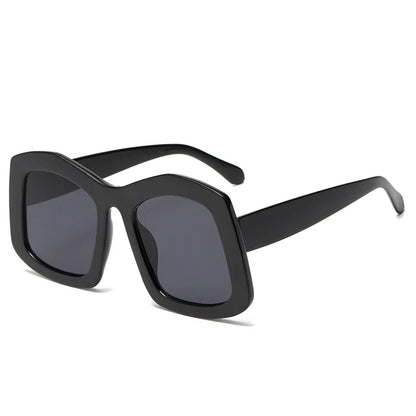 Retro Big Square Gradient Orange Sunglasses For Women New Fashion Luxury Designer Unique Oversized Ladies Sun Glasses Shades