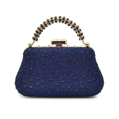 New Arrival Party Shoe and Bag Set for Women Italy Full Diamonds High Heels Luxury Woman Pumps Matching Italian Shoe and Bag Set