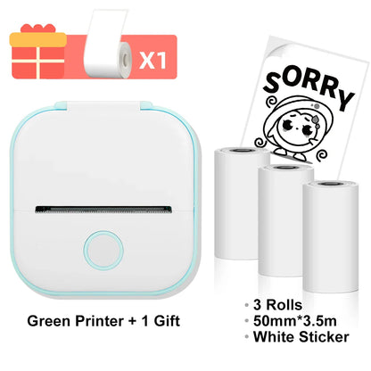 Phomemo T02 Portable Mini Thermal Printer Wirelessly BT 203dpi Photo Label Memo List Printing With USB Cable Imprimante Portable
