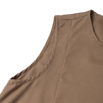 ZANZEA Summer Women's A-line Midi Dresses Casual O-Neck Shirring Pleated Tank Vestidos 2025 Fashion Holiday Solid Robes Femme
