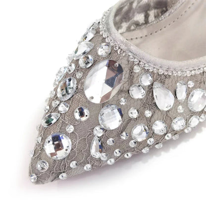 Venus Chan 2023 Newest INS Style Lace Elegant High Heels Pointed-Toe Nigeria Popular Design African Ladies Shoes And Bag Set