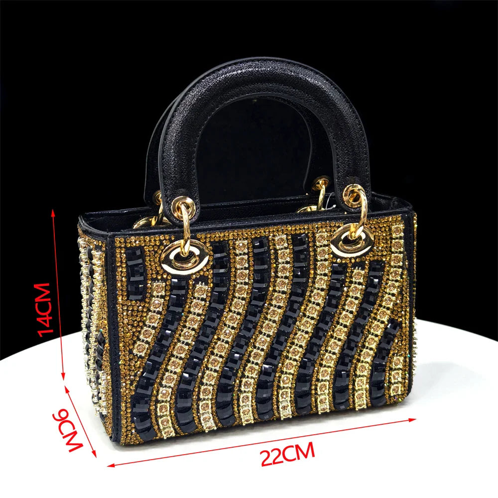 Venus Chan2025 Elegant Multicolor Color Women's  Heels and Rhinestone Handbag Set - Italian Design for Weddings and Parties