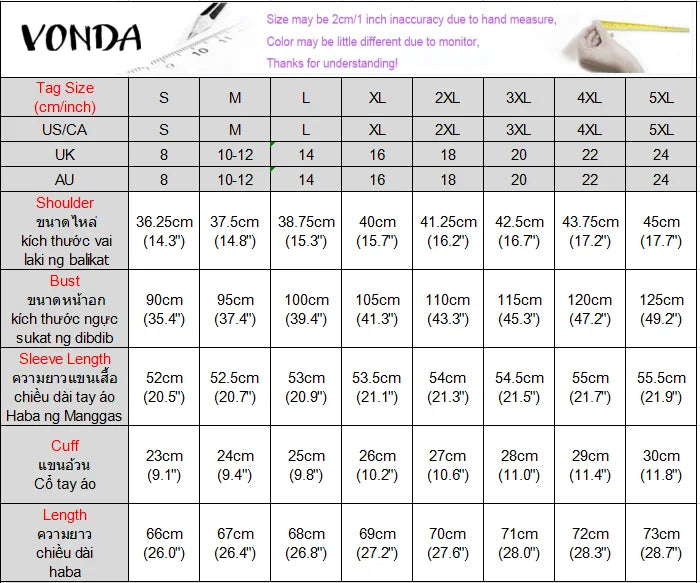 VONDA Casual Pullovers Round Neck Hoodies Spring Patchwork Contrasting Button Long Sleeved Sweatshirts 2025 Oversized Blouses