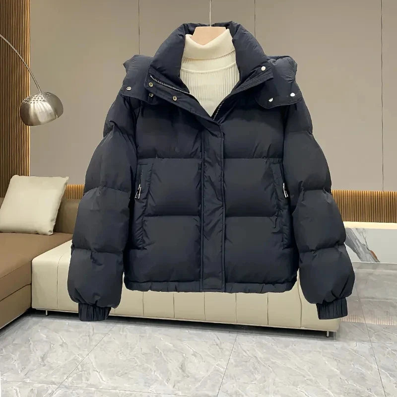 Winter Jacket Women Parkas 2024 New Short Hooded Cotton Padded Jacket Casual Warm  Parka Female Outwear Ladies Top