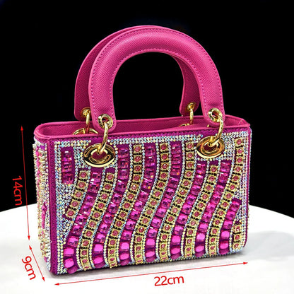Venus Chan2025 Elegant Multicolor Color Women's  Heels and Rhinestone Handbag Set - Italian Design for Weddings and Parties