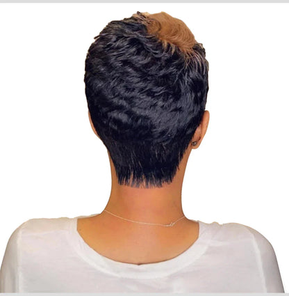 Short Bob Wig Human Hair Wigs Pixie Cut Wig For Black Women Brazilian Remy Hair Ombre Blonde Full Machine Made Wigs Wigh Bangs