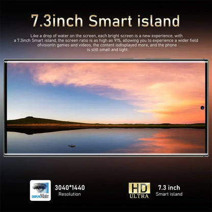New Android Smartphone 7.3HD 5G Snapdragon 8 Gen 3 Cell phones 7800mAh Mobile Phones Face Unlocked Cell Phone Android