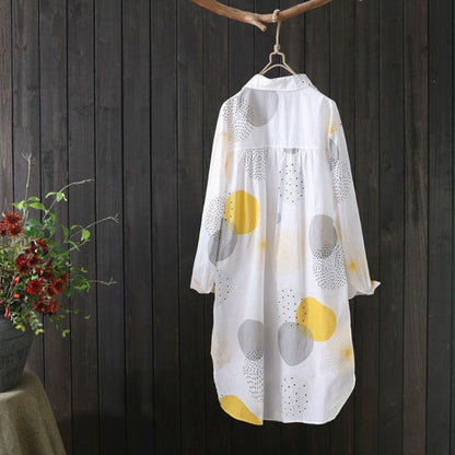 Temperament Casual Woman Shirt Fashion Loose Blouse Woman Elegant Long Sleeve Blouse Holiday Weekend Sun Protection Shirt