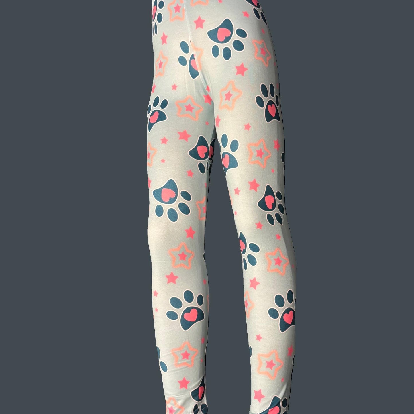 Stars and paws design cute leggings