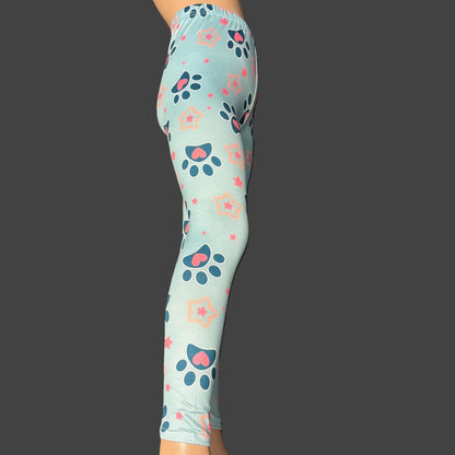 Stars and paws design cute leggings