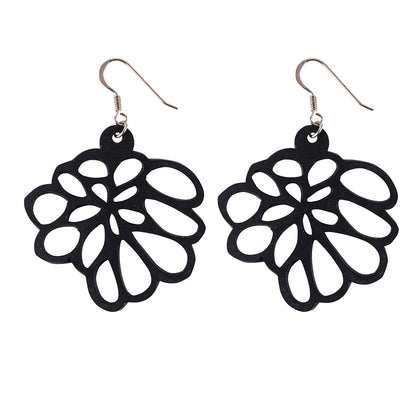 Violet Flower Eco-Friendly Upcycled Earrings-1
