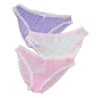 Women's Lace Coquette Ruffle Panties in Various Designs-6