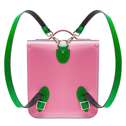 Handmade Leather City Backpack - Classic Kaleidoscope-2