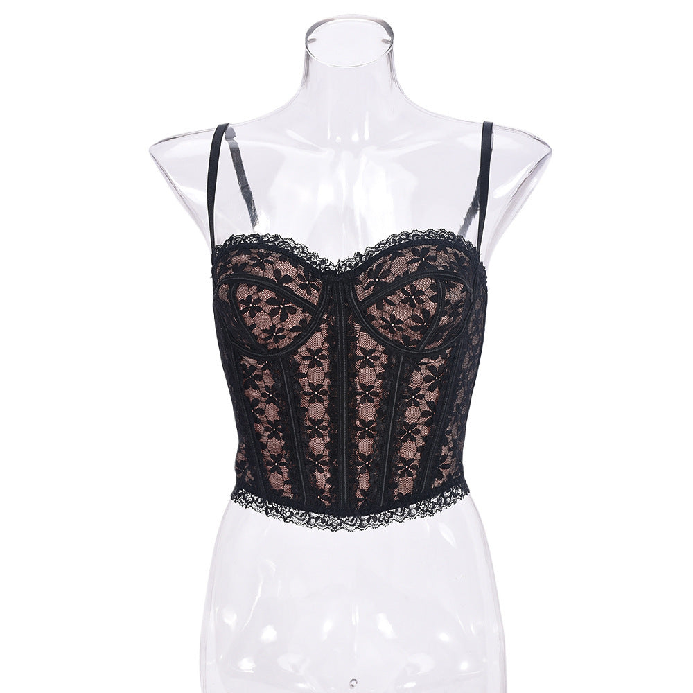 Sexy Sheer Tube Top Camisole – Hollow Out, Backless, See-Through Clubwear