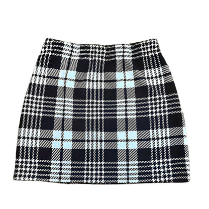 Women's fashion plaid short skirt two-piece set