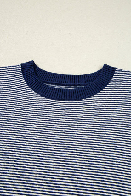 Reese Stripe Dolman Oversize Tunic Sweater-1