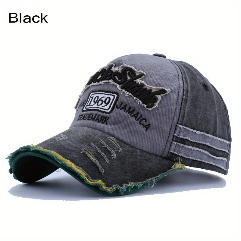 Retro Biker Baseball Cap Distressed Vintage Look Adult Unisex Cool