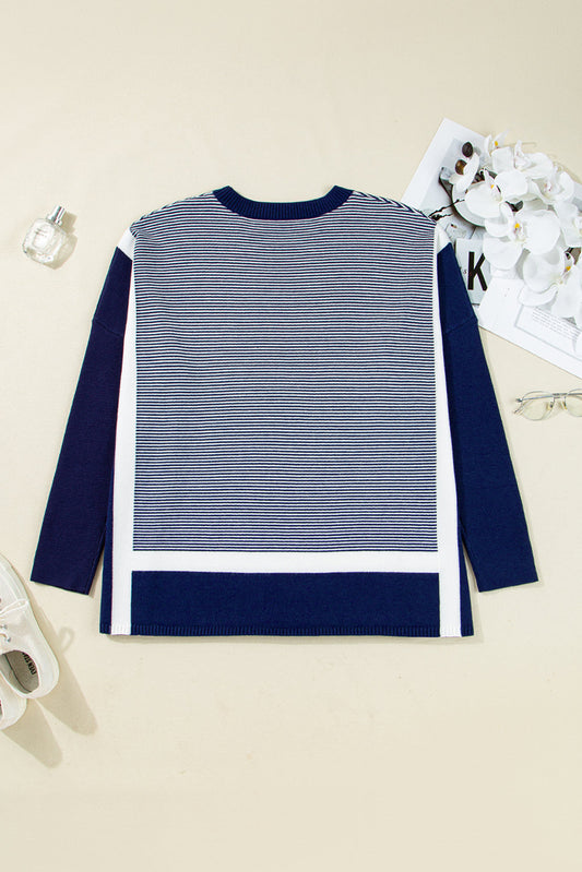 Reese Stripe Dolman Oversize Tunic Sweater-0