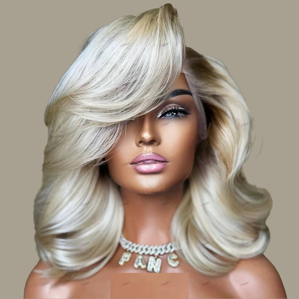 Preplucked Brazilian Hair Body Wave Rooted Colour 13×4 HD Lace Frontal Wig Glueless Lace Wig Human Hair Ready To Go For Women