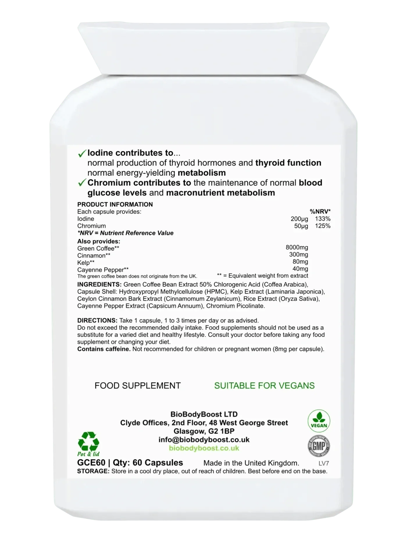 CGA Slender - Green Coffee 8000 CGA-1