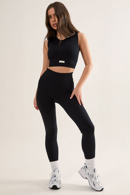 Ribbed Seamless Longline Bra