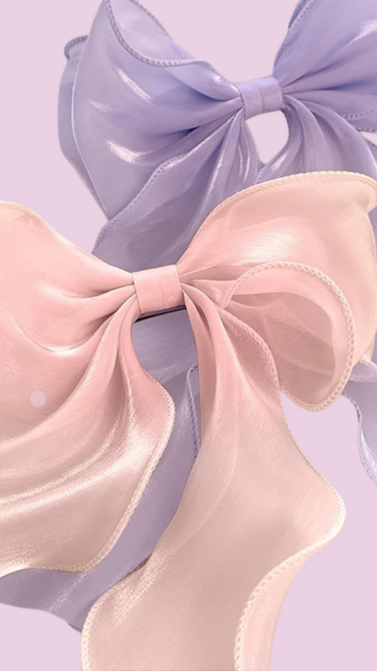 Organza Bow Knot Hair Bow Clip Slide Pack of 24