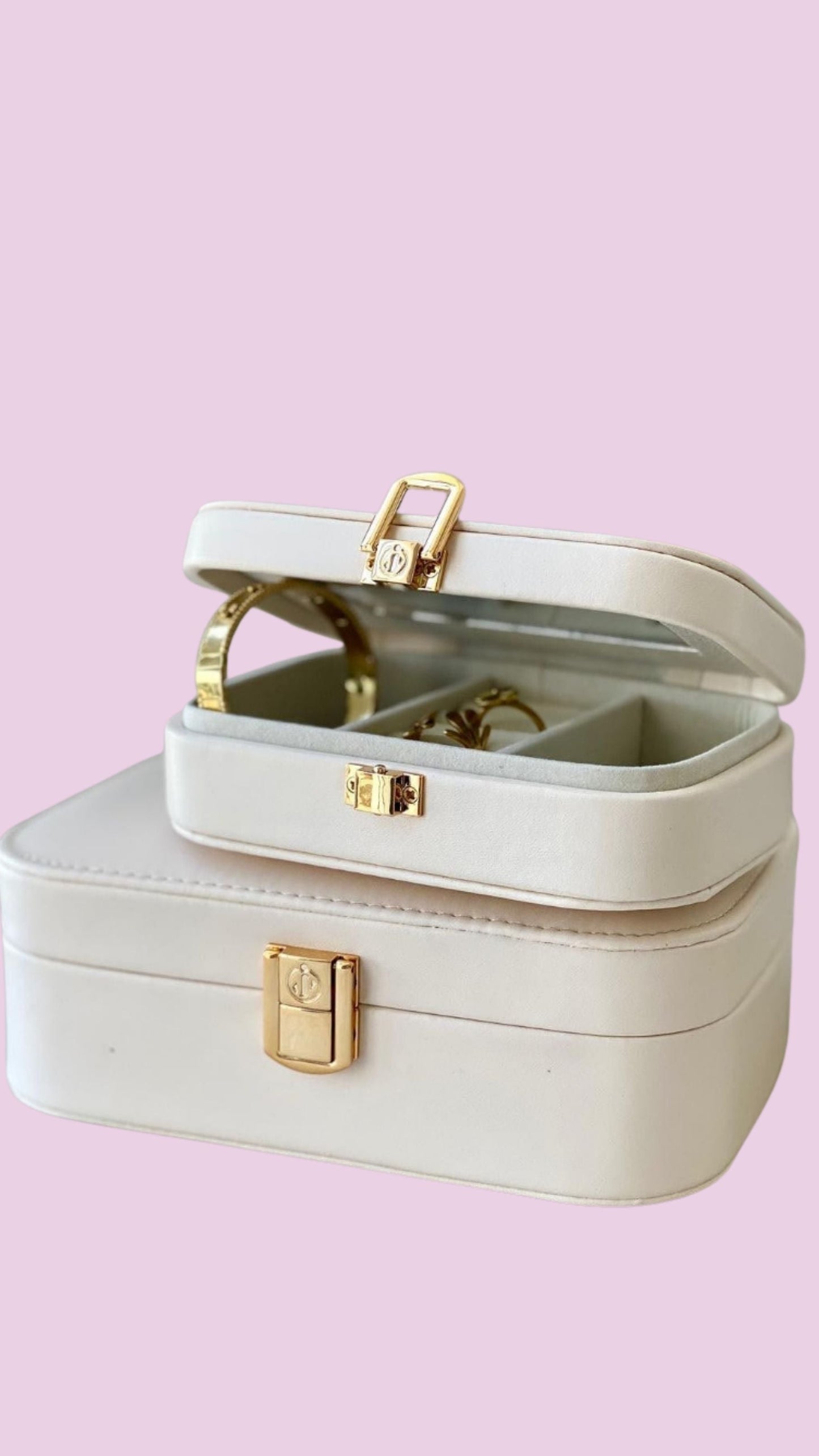 Travel Jewellery Box – Compact Organizer with Mirror