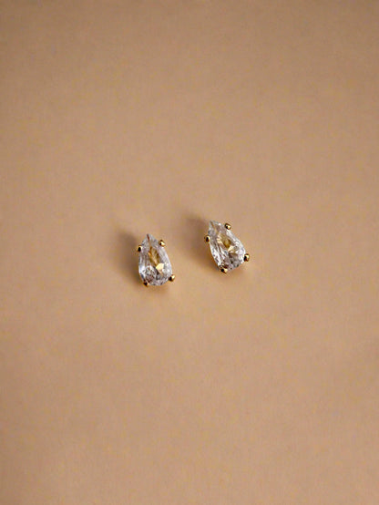 Teardrop CZ Studs-1