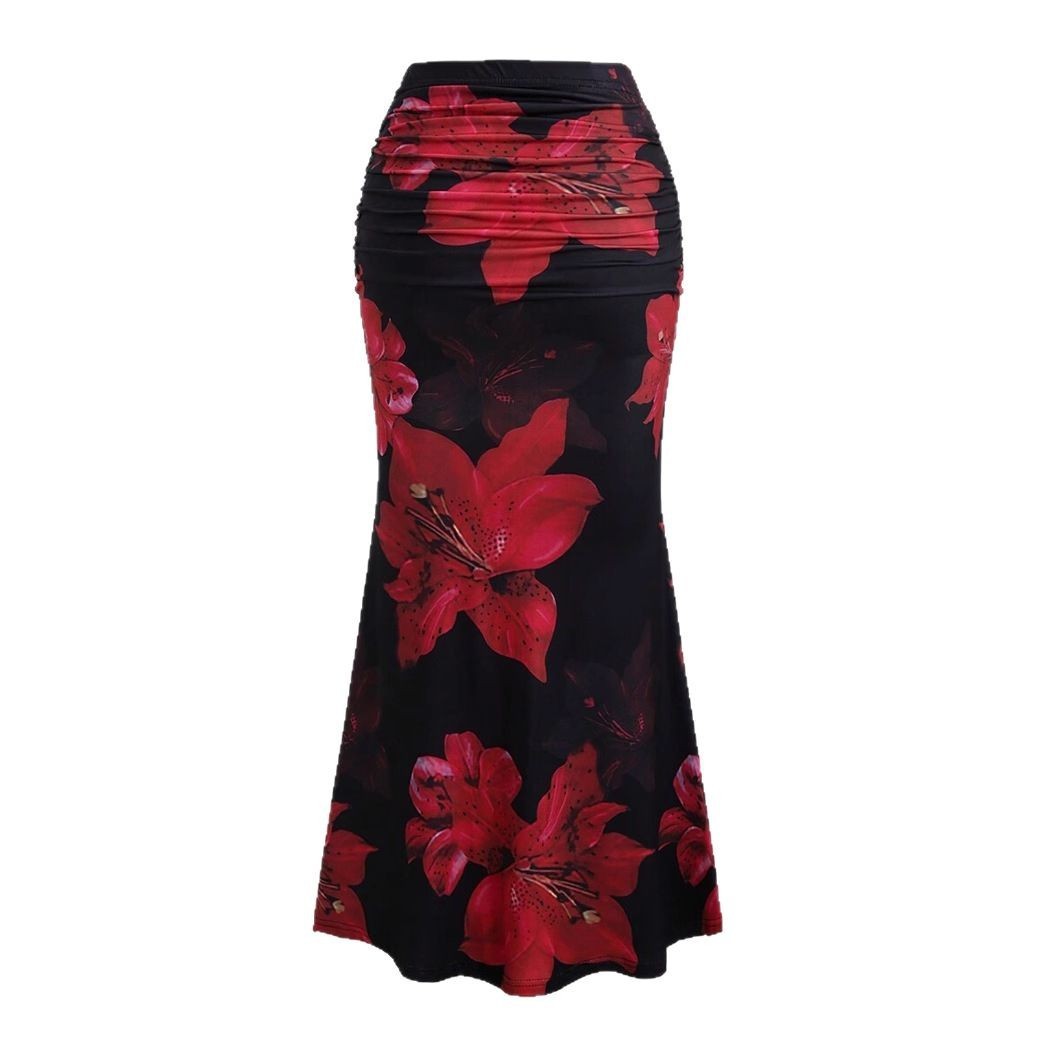 Women’s A-Line Skirt – Casual Leisure Style, Vacation Long Skirt
