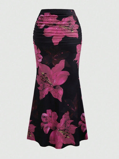 Women’s A-Line Skirt – Casual Leisure Style, Vacation Long Skirt