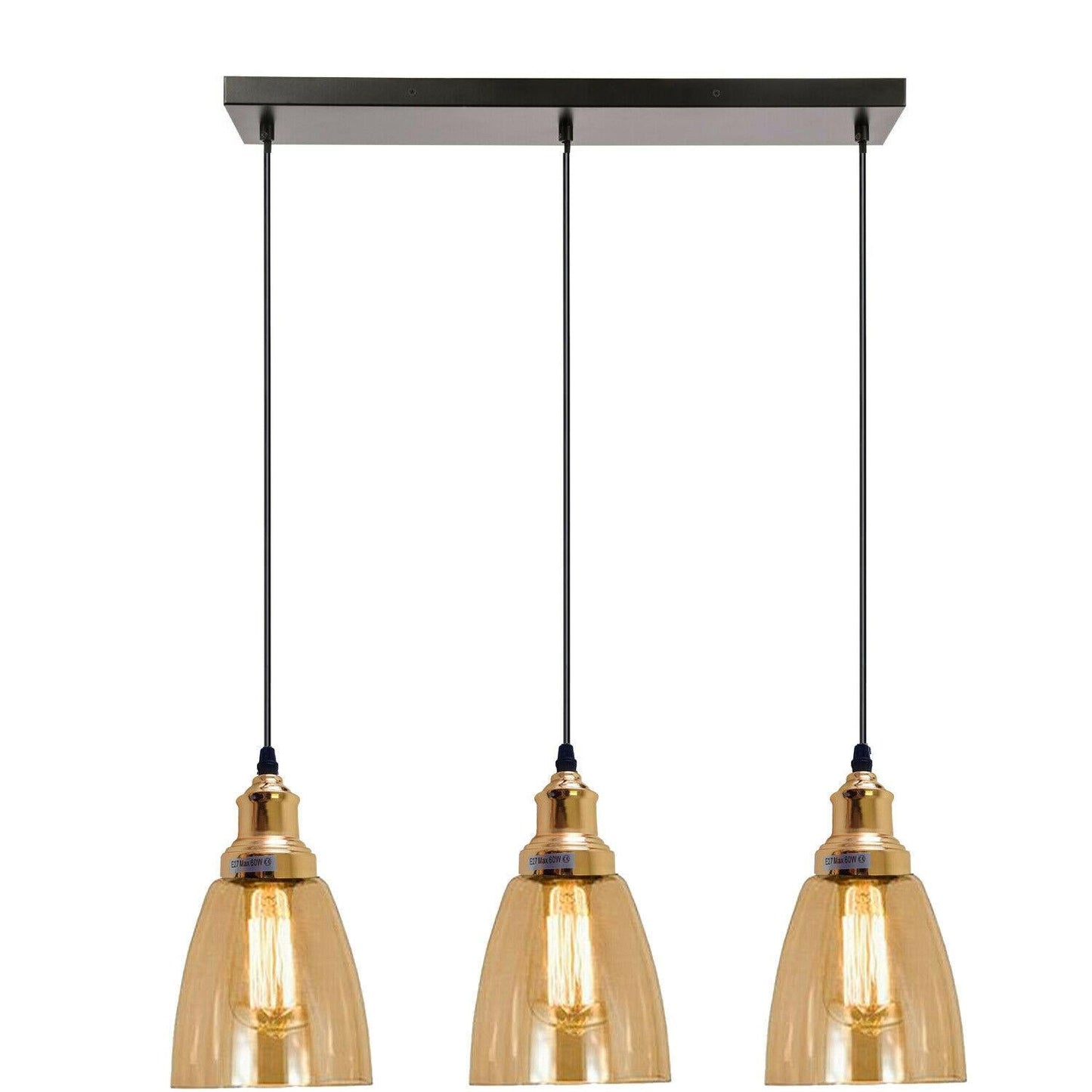 Glass Ceiling Pendant 3 Lights~1428-6
