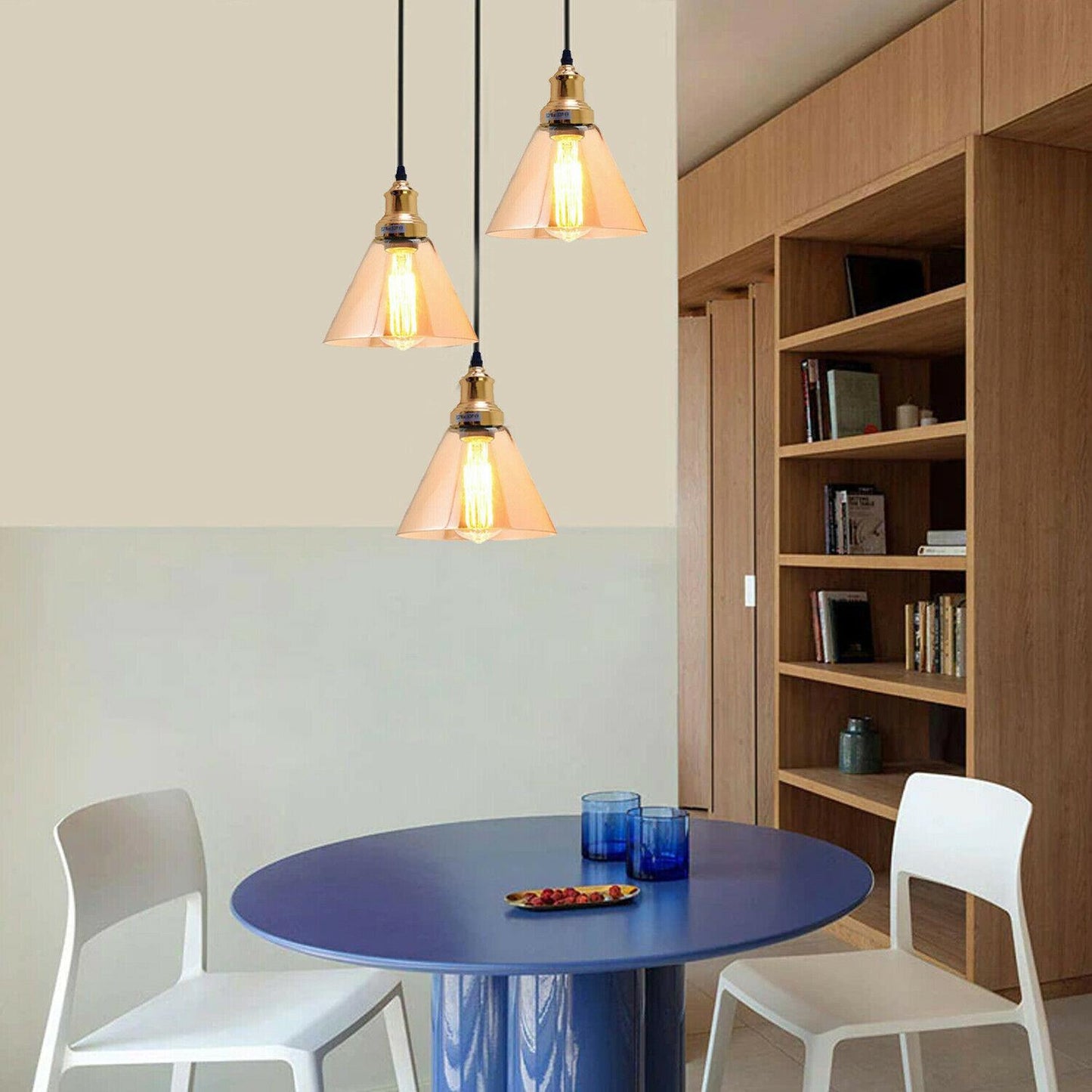 Glass Ceiling Pendant 3 Lights~1428-4