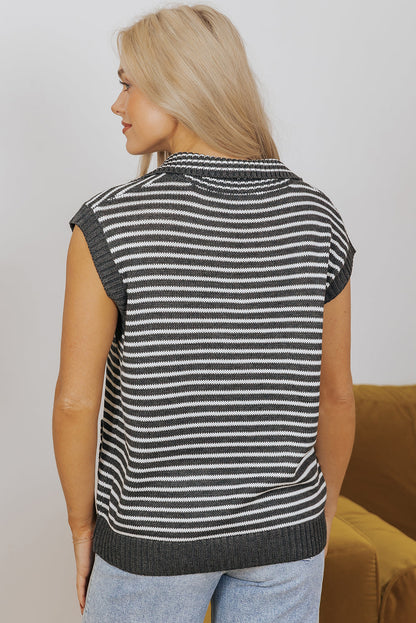 Teagan Stripe Sweater Vest-1