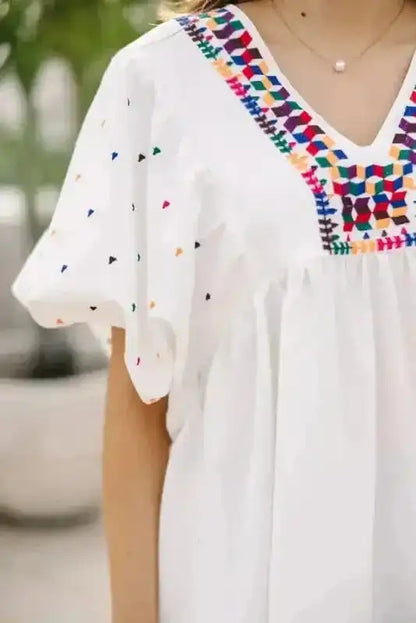 White Whisper Embroidered Shirt