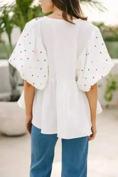 White Whisper Embroidered Shirt