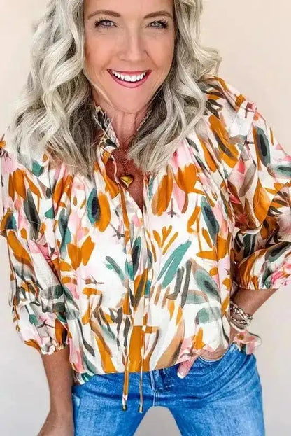 Vivid Vibes Frilled Blouse