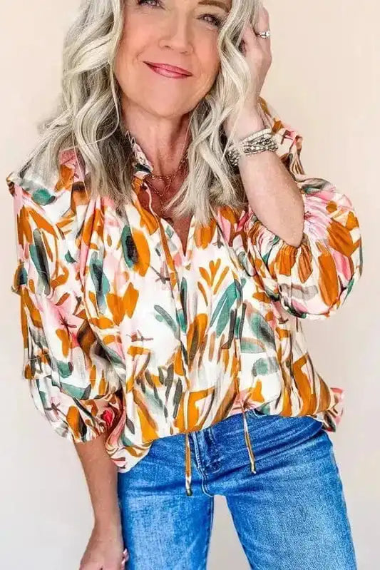 Vivid Vibes Frilled Blouse