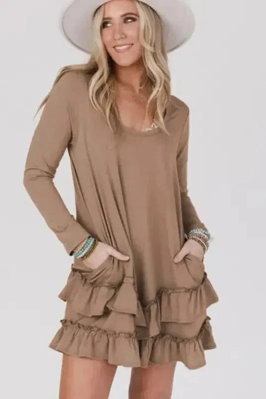 Sassy Ruffle Mini Dress-4