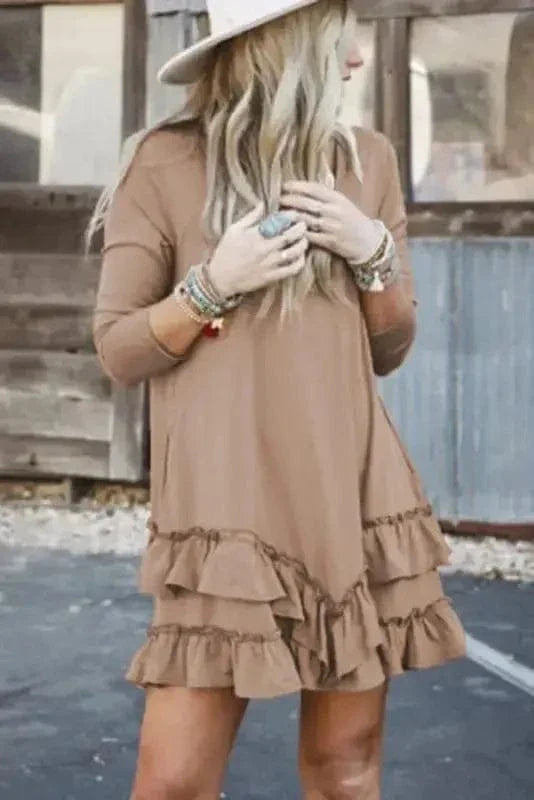 Sassy Ruffle Mini Dress-3