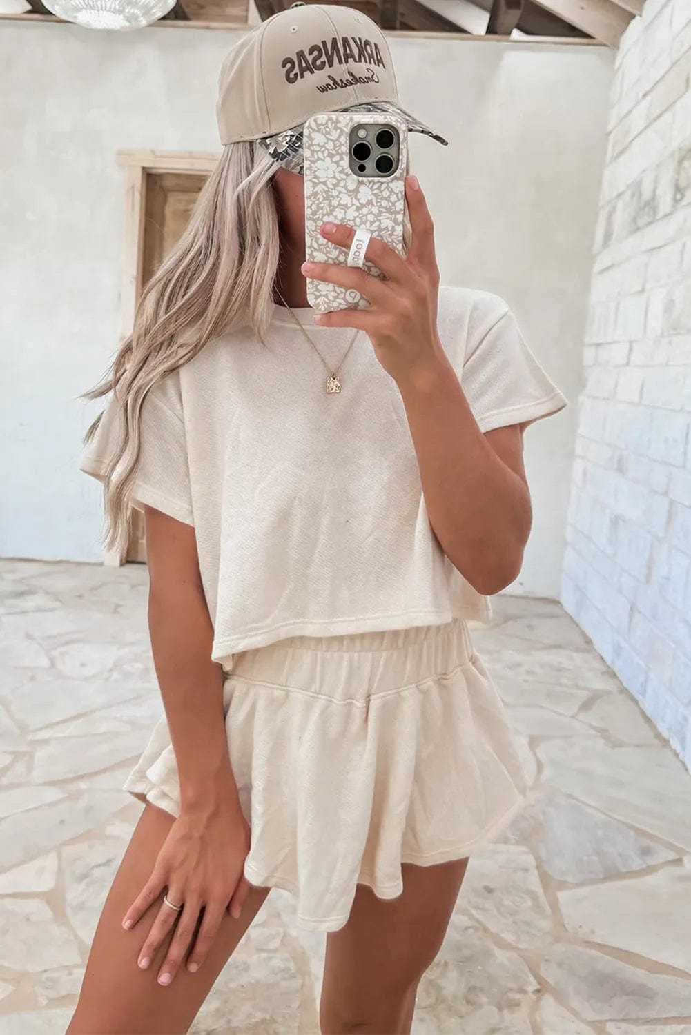 Polished Ruffle Skort Set-1