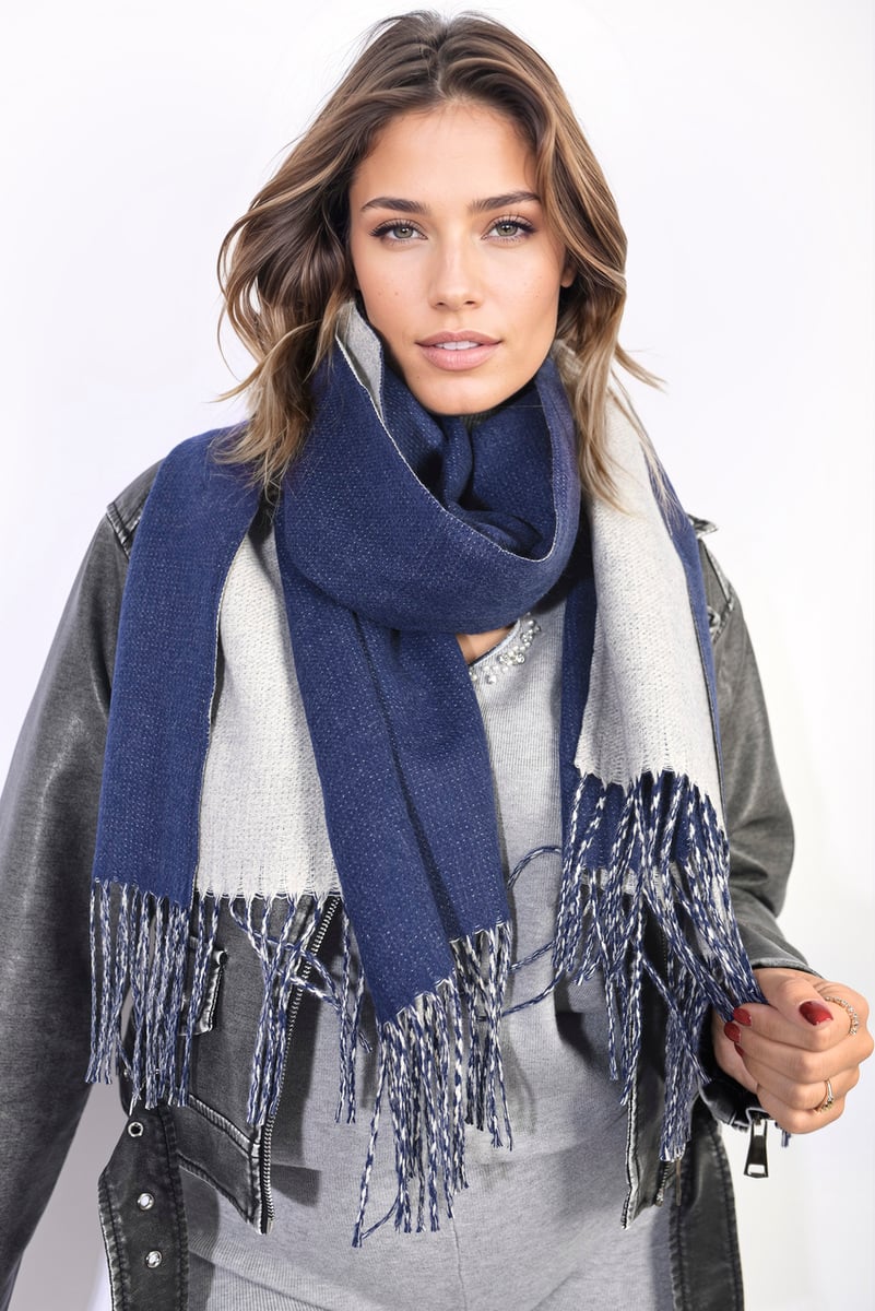 Winter Oversized Scarf with Tassel-1