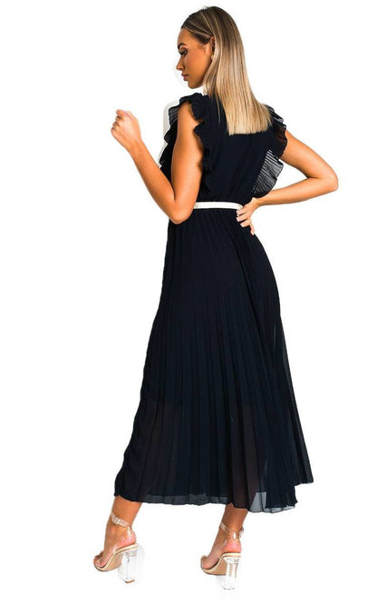 Pleated Maxi Dress-8