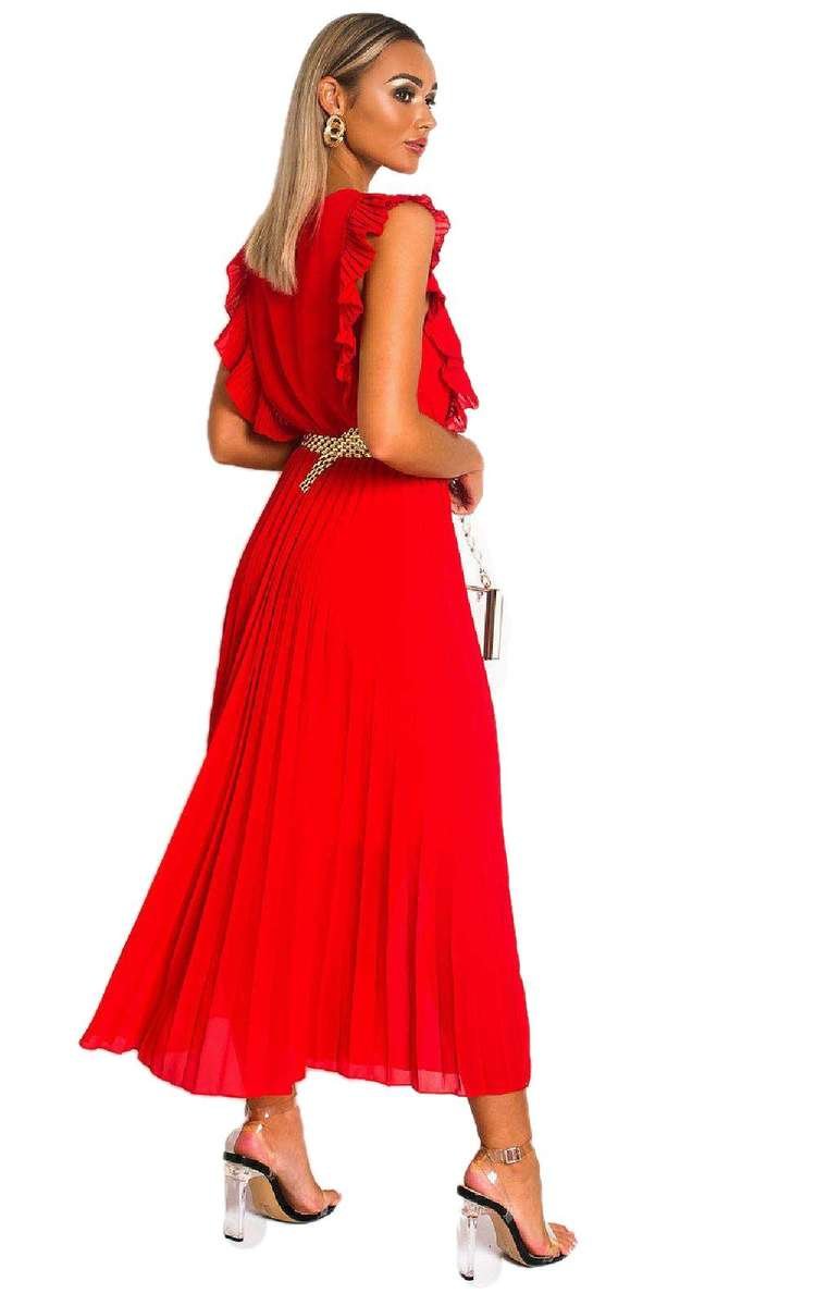 Pleated Maxi Dress-9